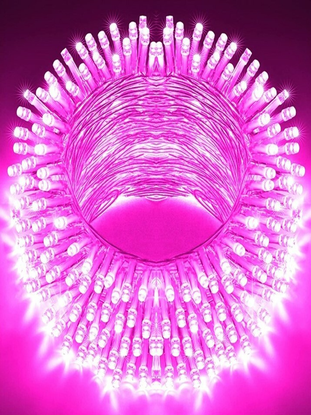 SPARK WORLD Pink Rice Shaped Bulb String Lights