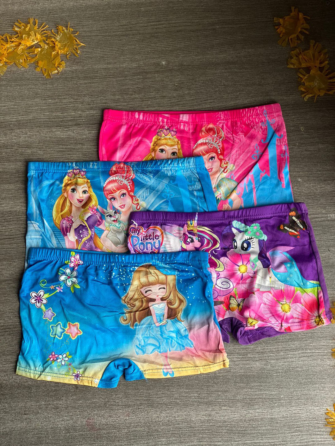 SHREE GANESH FASHION Infant Girls Pack Of 3 Assorted Bloomer Briefs PRINCESS 3M 003A