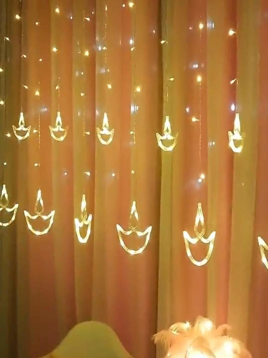 ENORMITY Yellow Diya String Lights