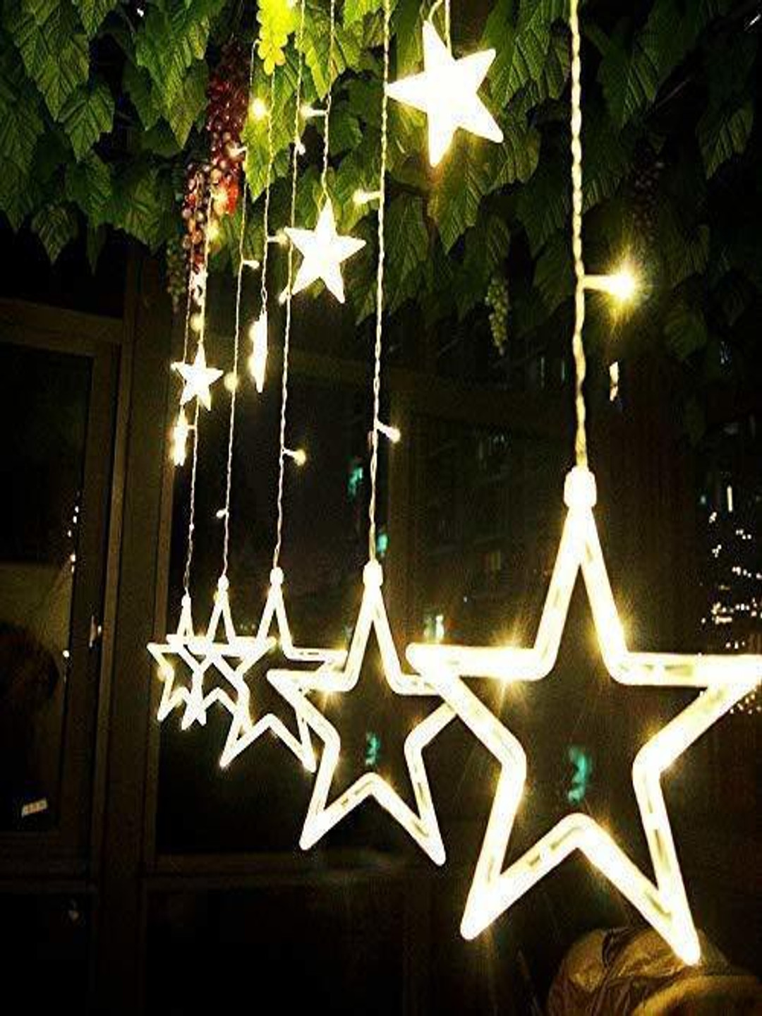 SPARK WORLD 1m Warm Yellow Star Bulb String Lights