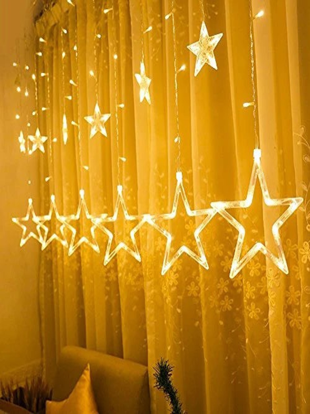 SPARK WORLD Gold Tonned LED String Lights