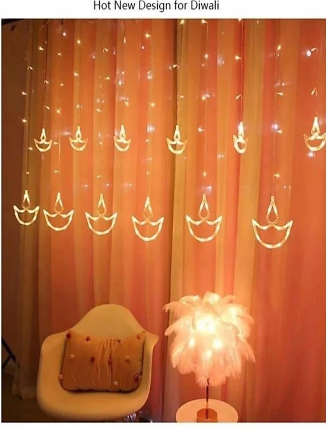 SPARK WORLD Yellow Moon Shape String Lights