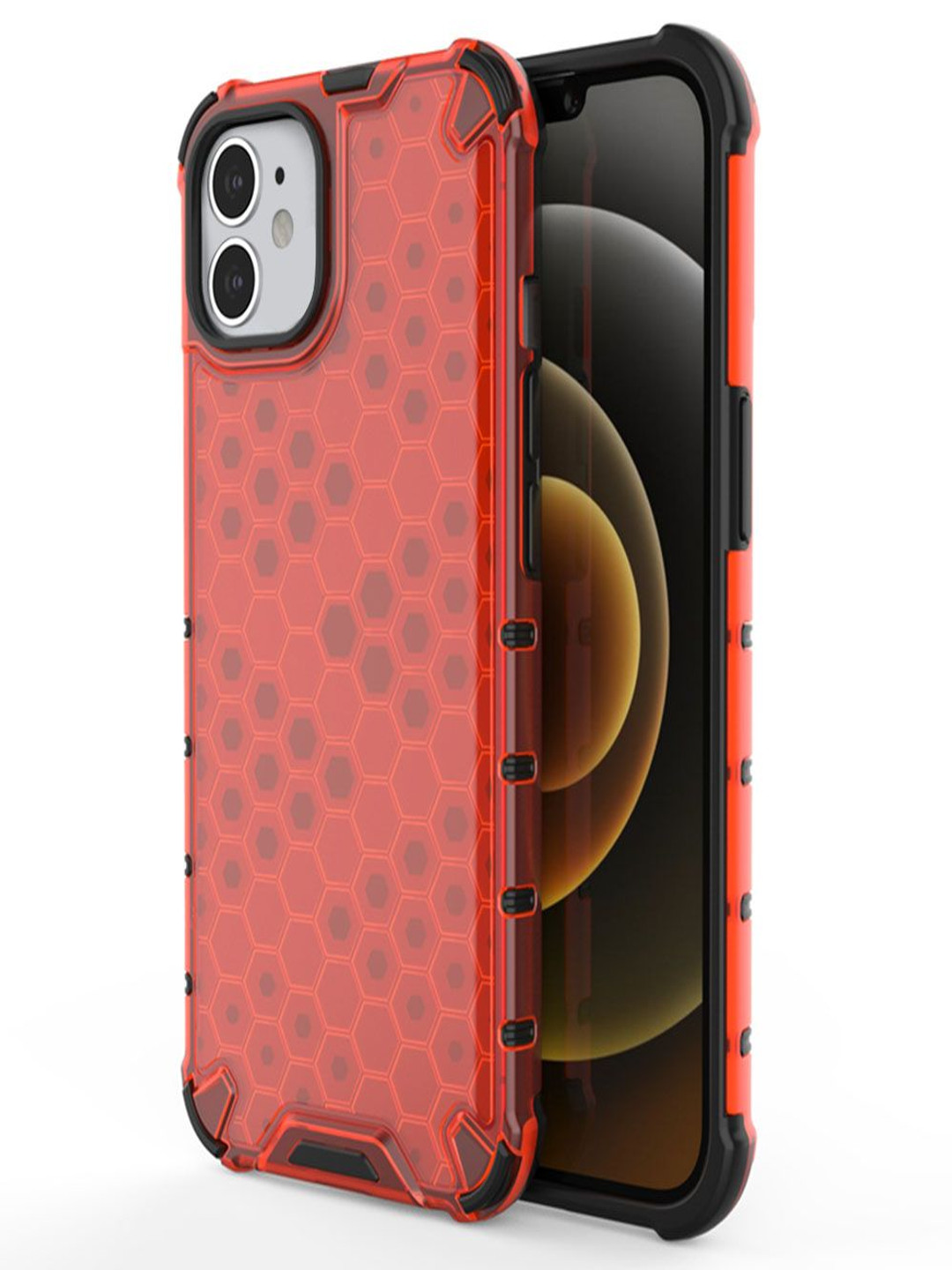 Luxury Kase Geometric Transparent Honeycomb Clear iPhone 11 Back Case