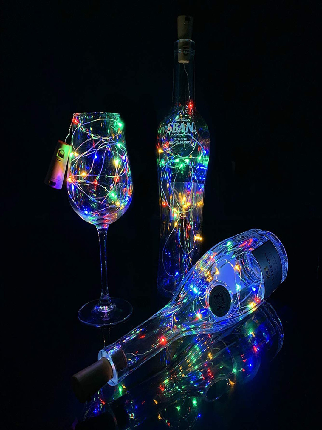 SPARK WORLD  Blue & Green  LED Rice String Lights