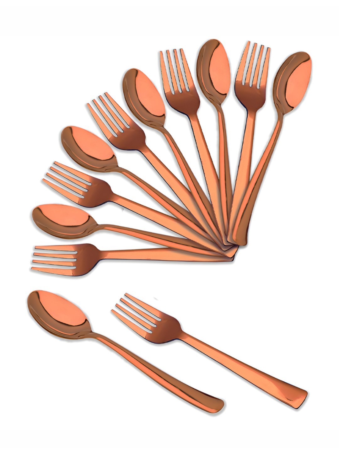 Parage Rose Gold-Toned 12 Pieces Stainless Steel Cutlery Set