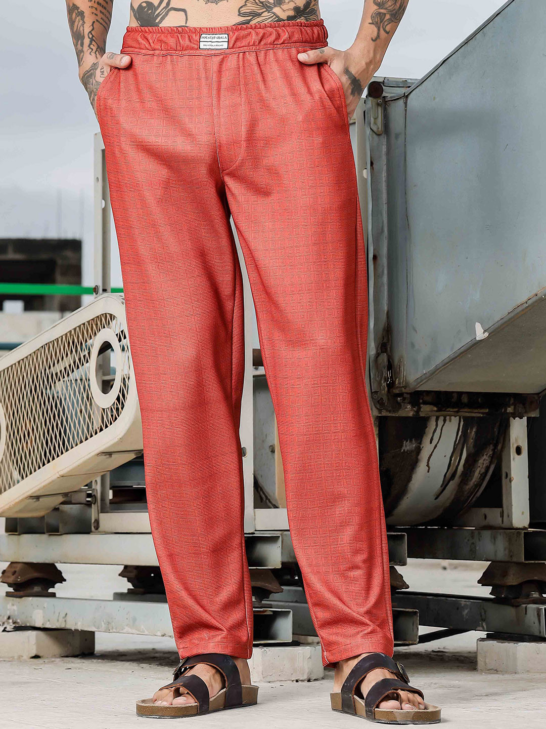 House of Koala Unisex Self Design Relaxed Fit Original Trousers