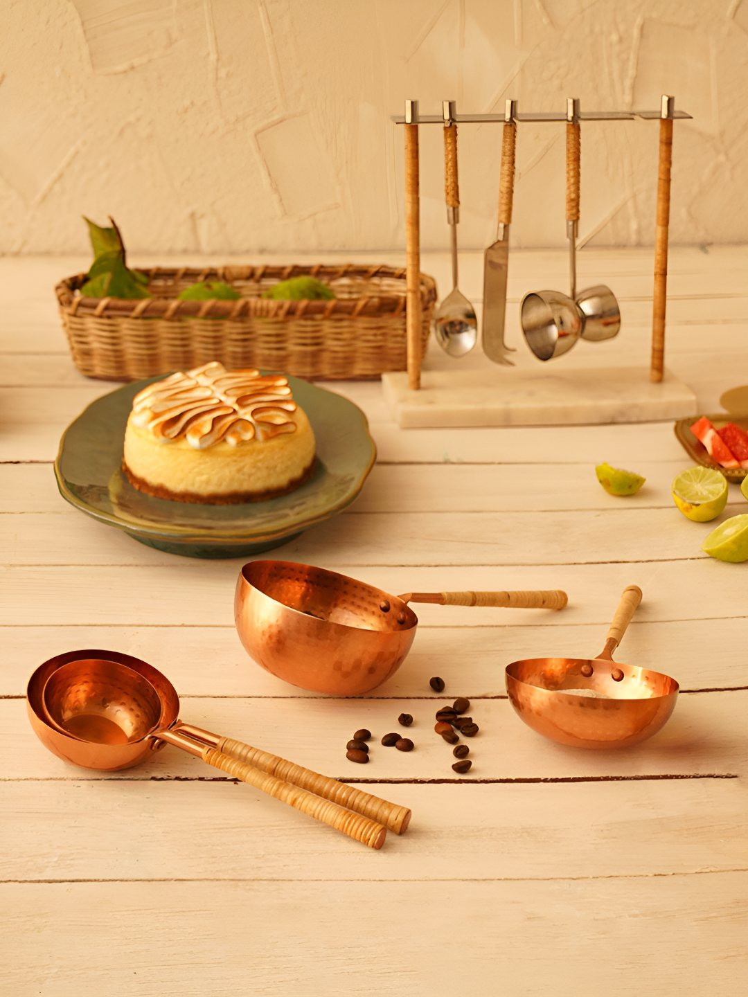 JAYPORE Rose Gold Toned 4 Pieces Stainless Steel Cookware Set