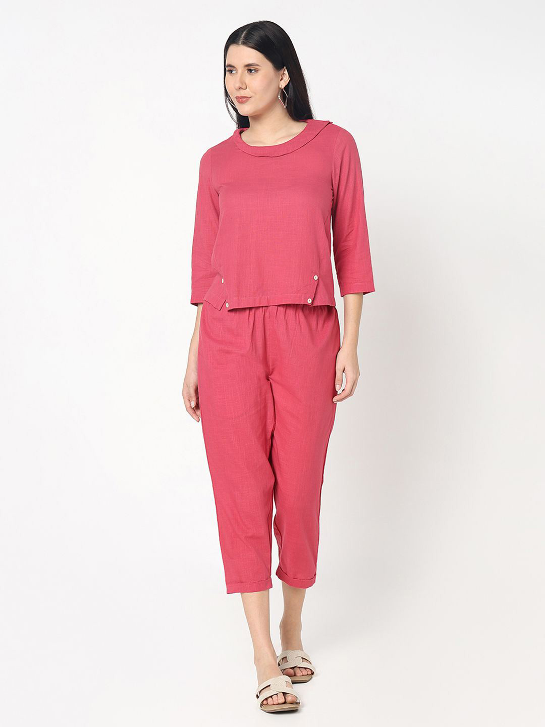 R&B Peter Pan Collar Cotton Top