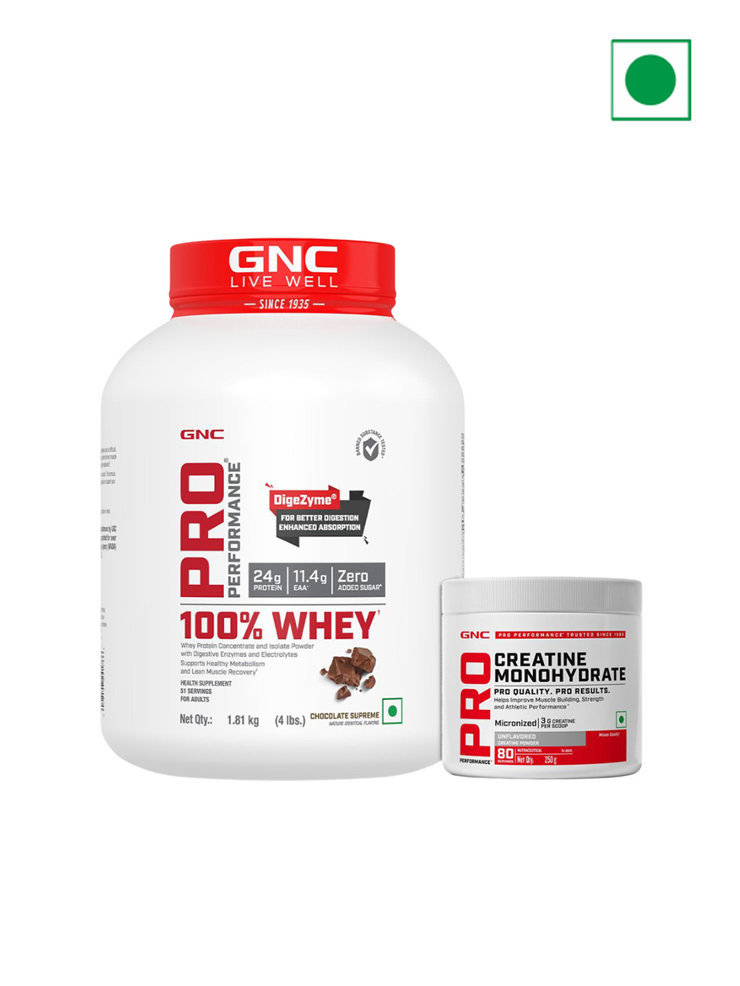 PP Whey Protein Powder Chocolate Supreme - 1.8 kg & Creatine Monohydrate - 250 g