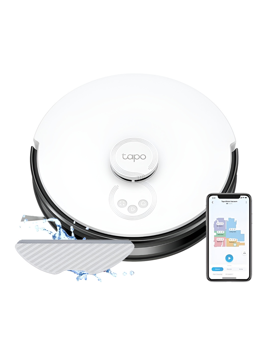 TP-Link Tapo White RV30 2-in-1 Robotic Cleaner & Mop
