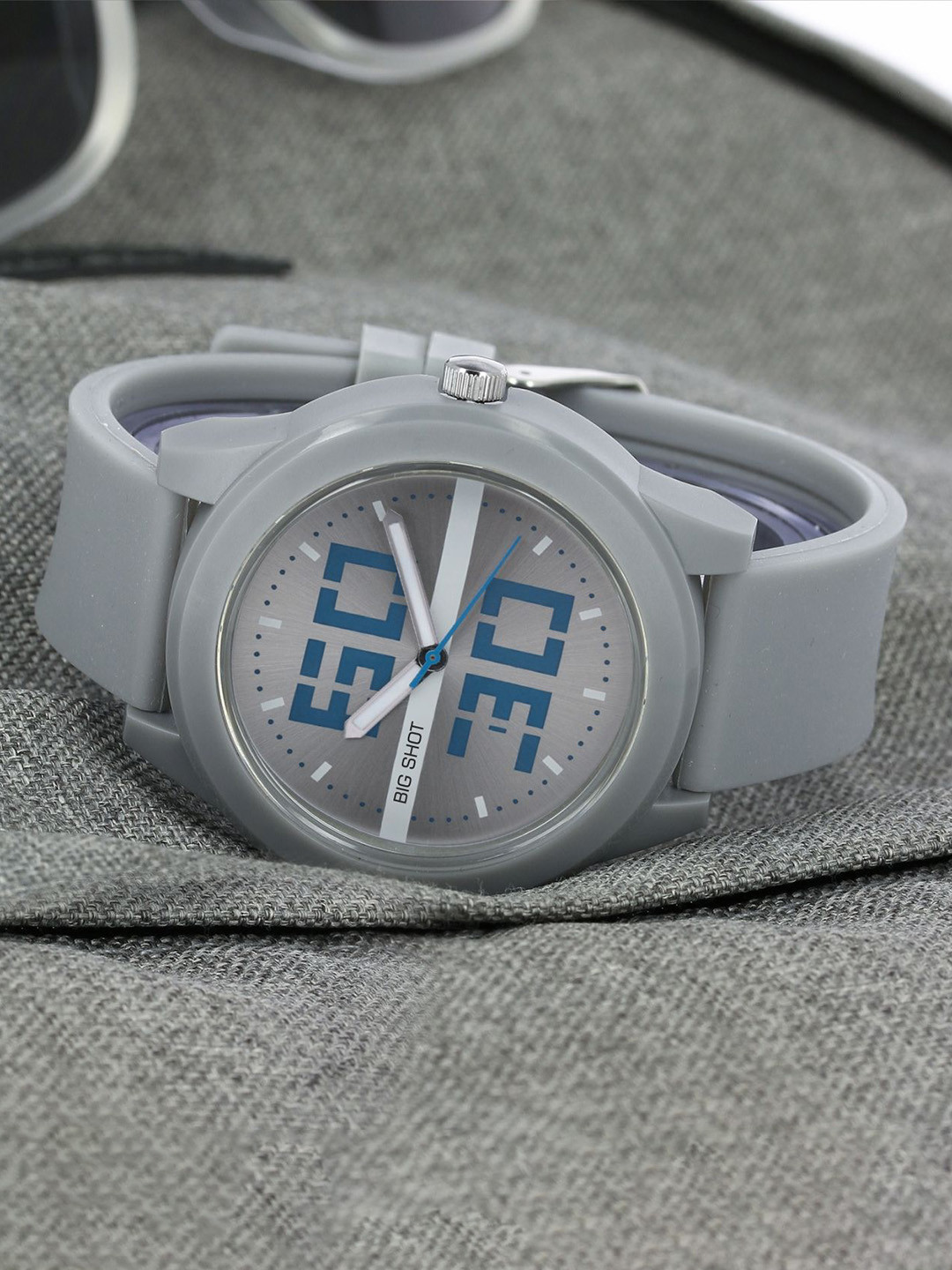 BIG SHOT Men Printed Dial & Silicon Straps Analogue Watch BSM020A