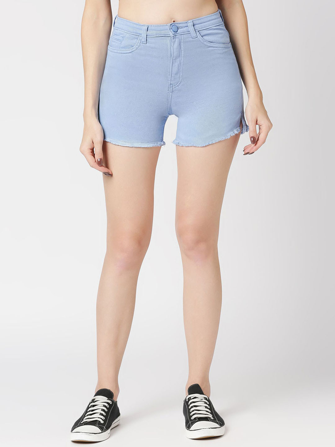 CEFALU Women Slim Fit Denim Denim Shorts