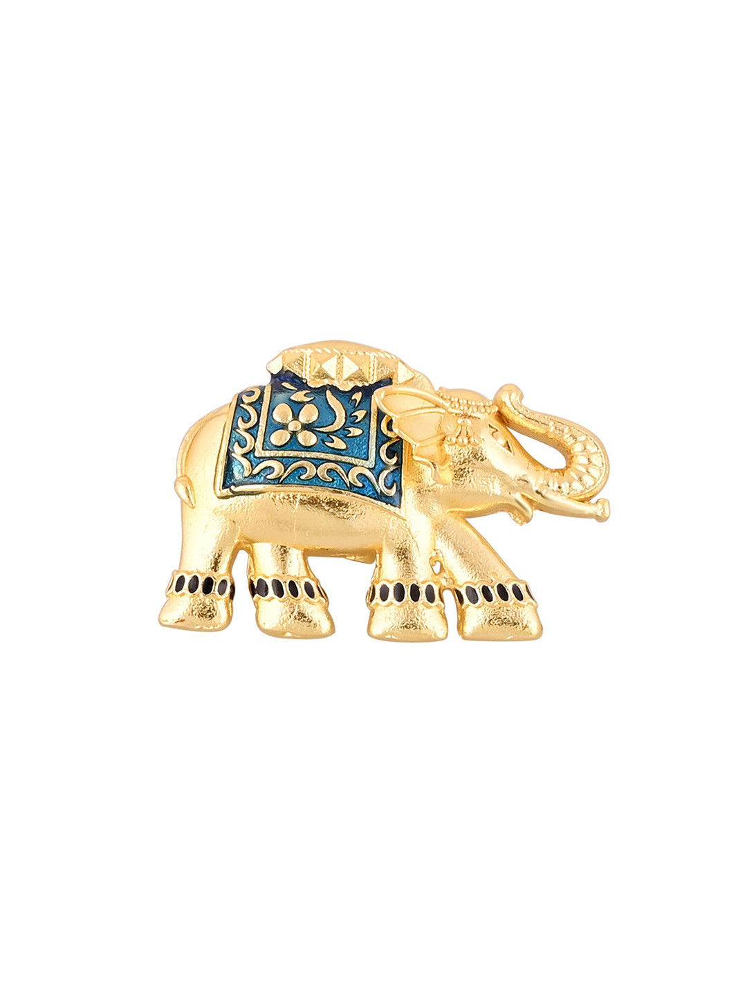 House of Pataudi Gold Plated Elephant Brooch