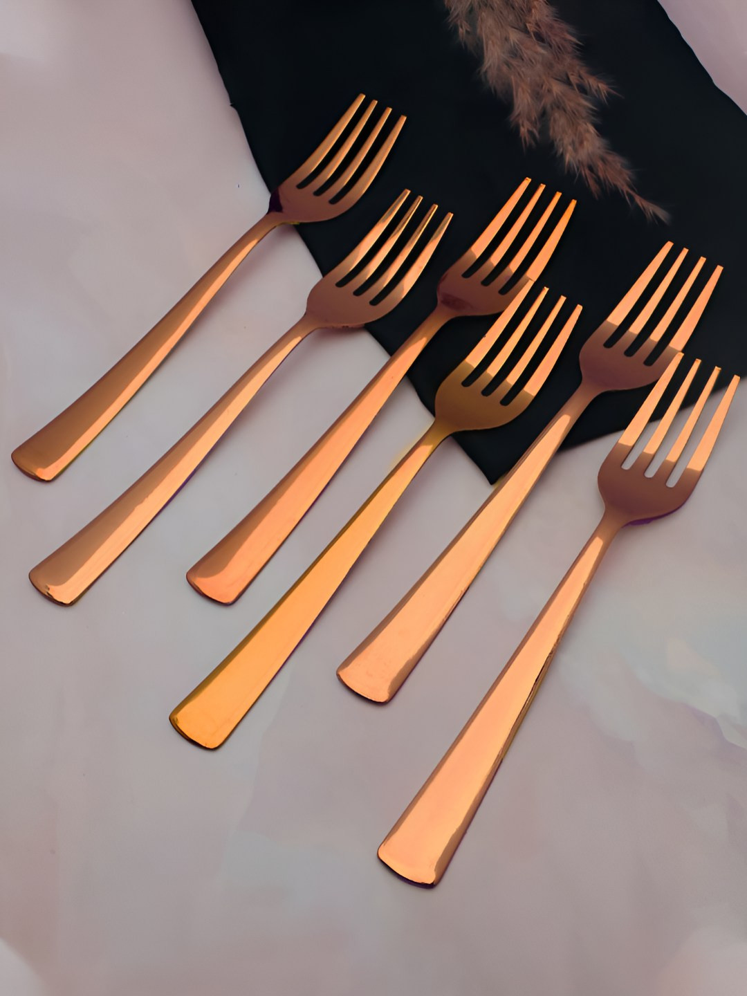 Parage Rose Gold-Toned 6 Pieces Stainless Steel Cutlery Set