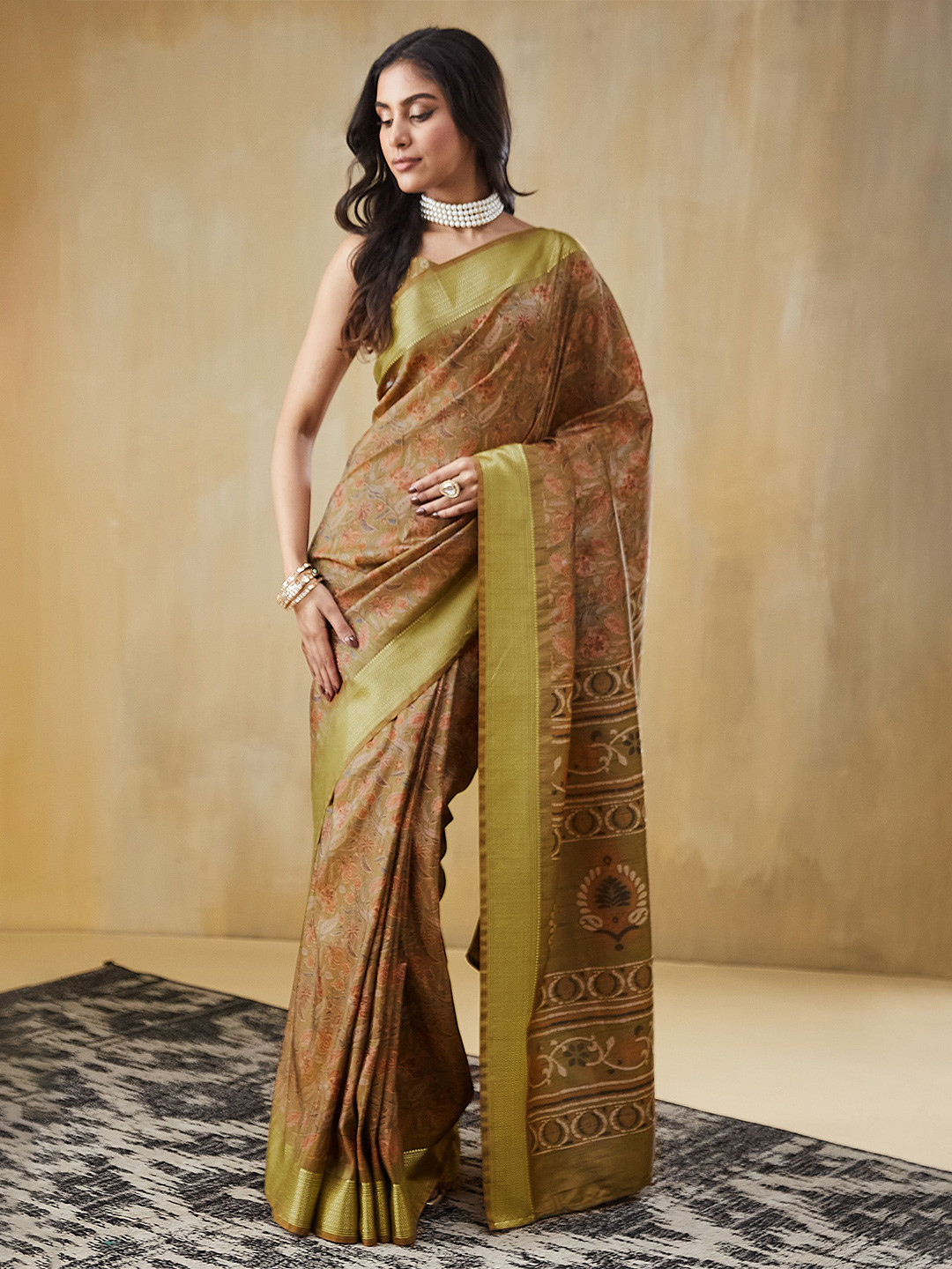 RACHNA Batik Zari Patola Saree