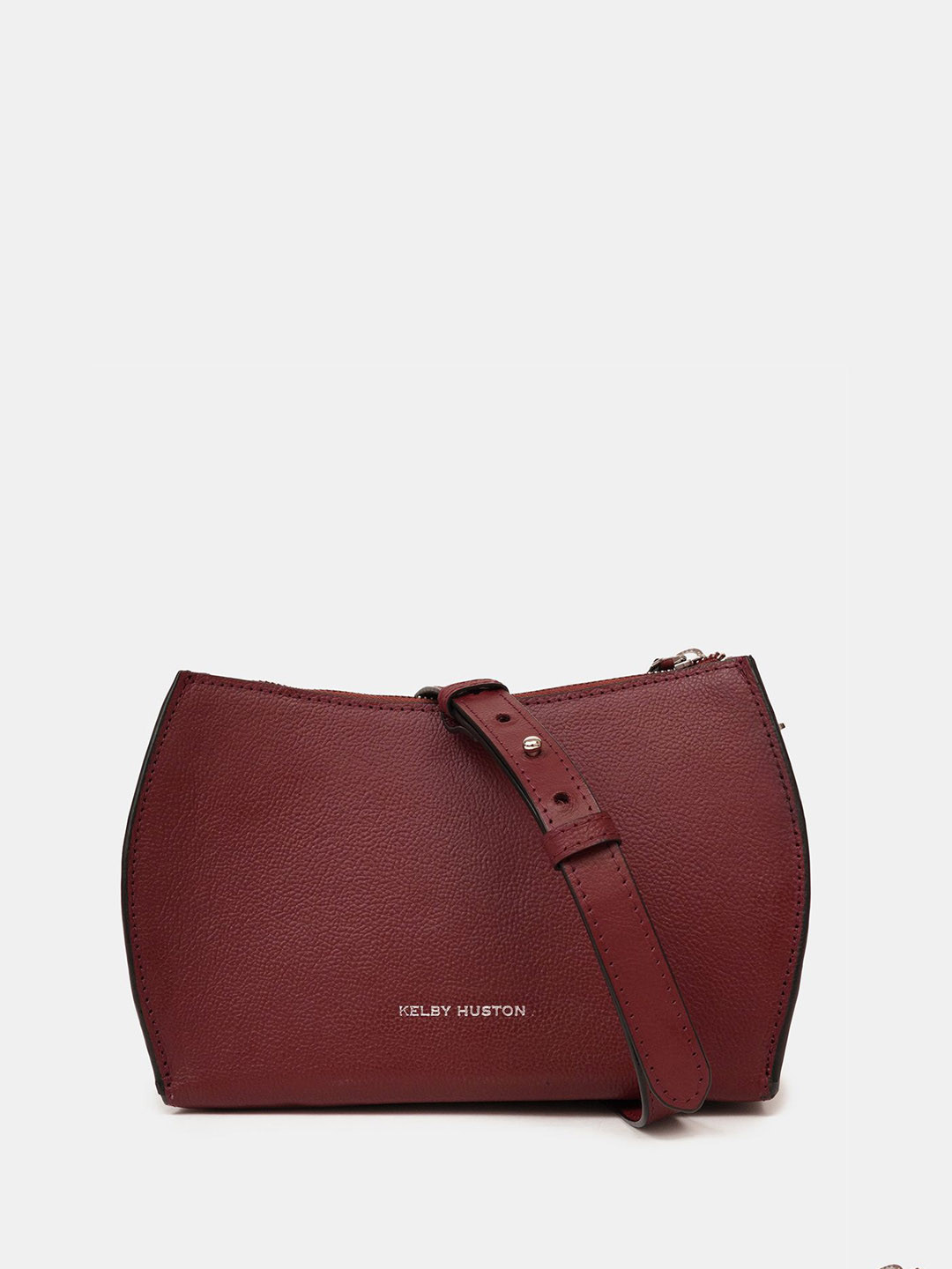 KELBY HUSTON Leather Structured Shoulder Bag with Tasselled