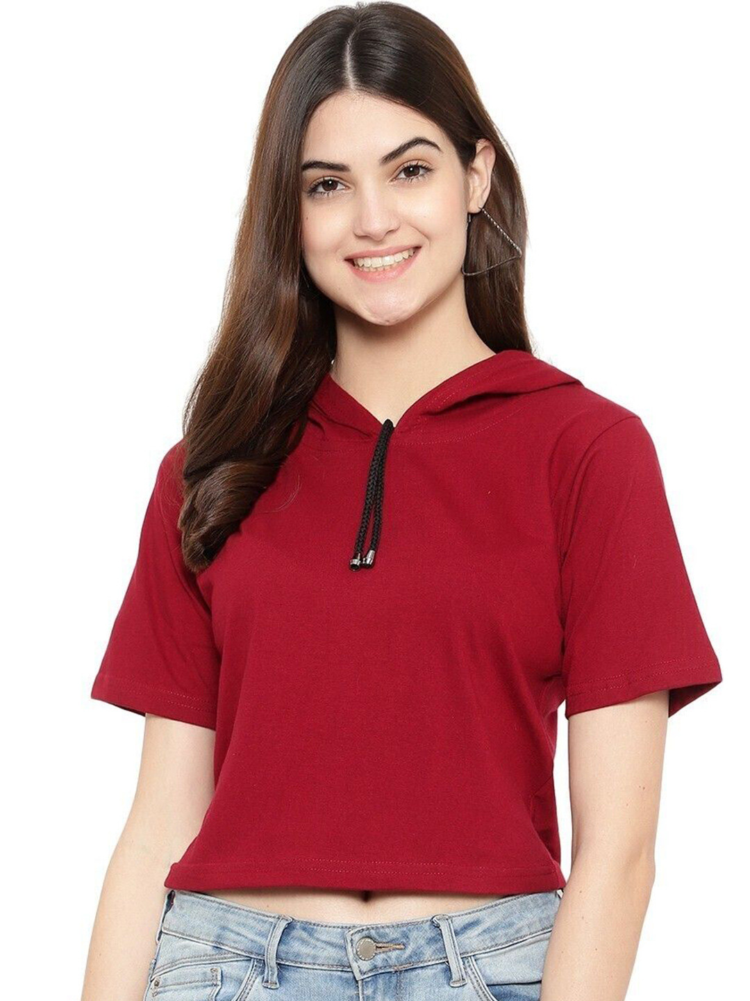 DEEPMAYRA COLLECTION Women Hooded Cotton Tank Top