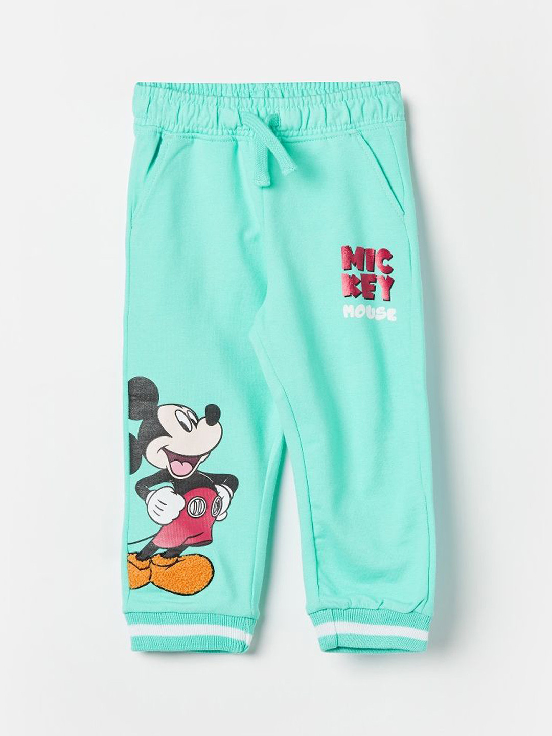 Juniors by Lifestyle Boys Mickey Mouse Printed Cotton Track Pants