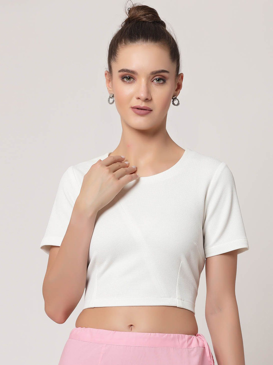 OFFICE & YOU Round Neck Saree Blouse