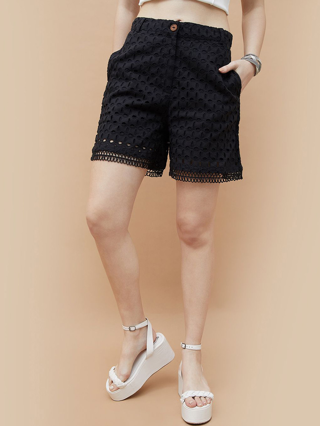 Colour Me by Melange Women Denim Shorts