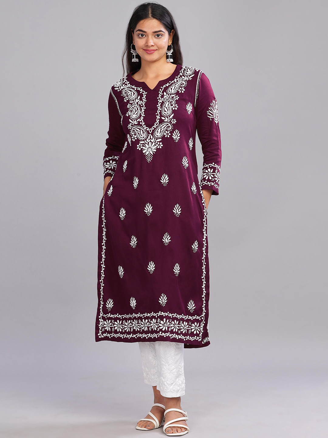 Club Loom Chikankari Cotton Embroidered Kurta