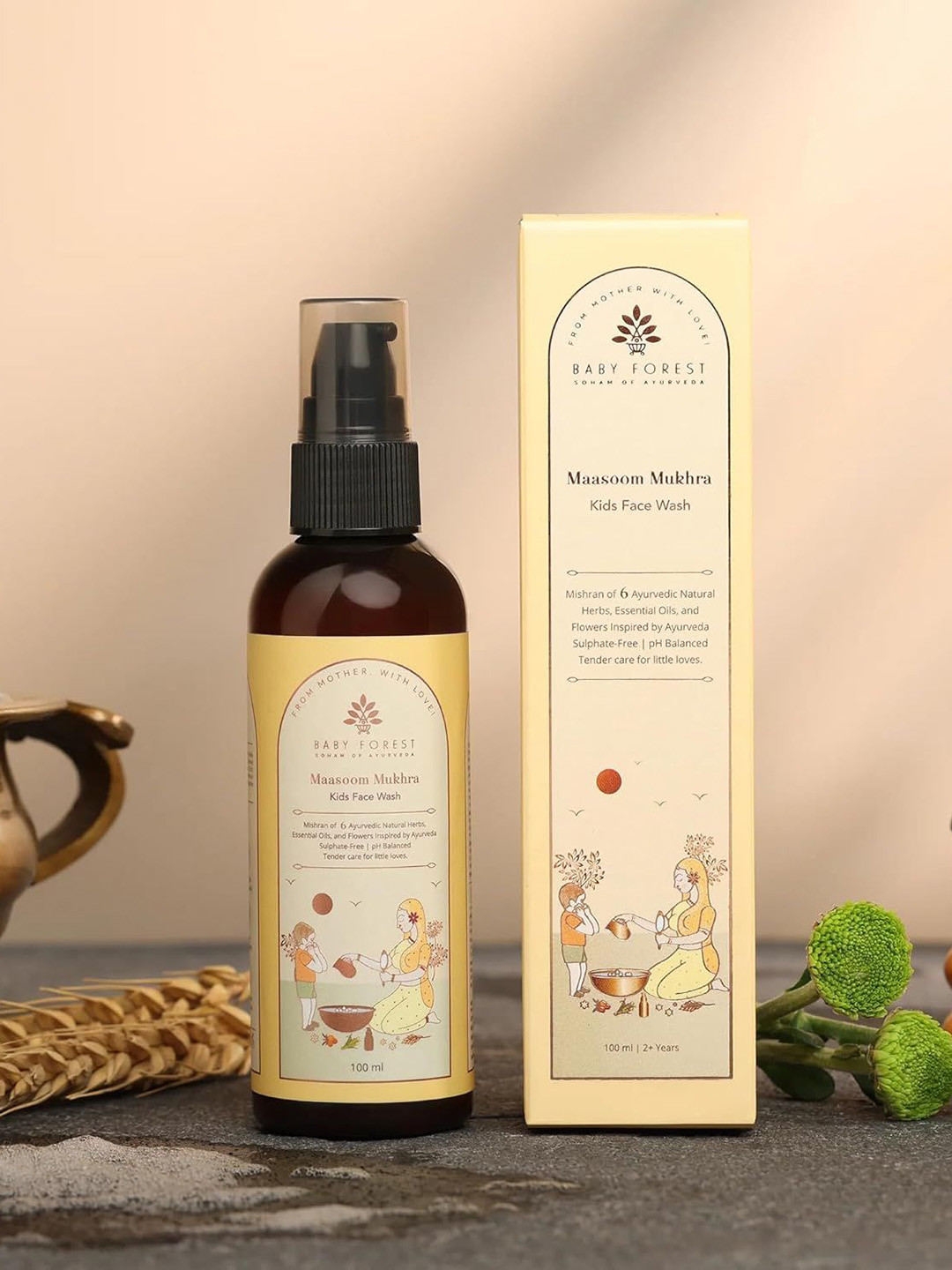 Baby Forest Maasoom Mukhra Ayurvedic Kids Face Wash Natural Herbs - 100 ml