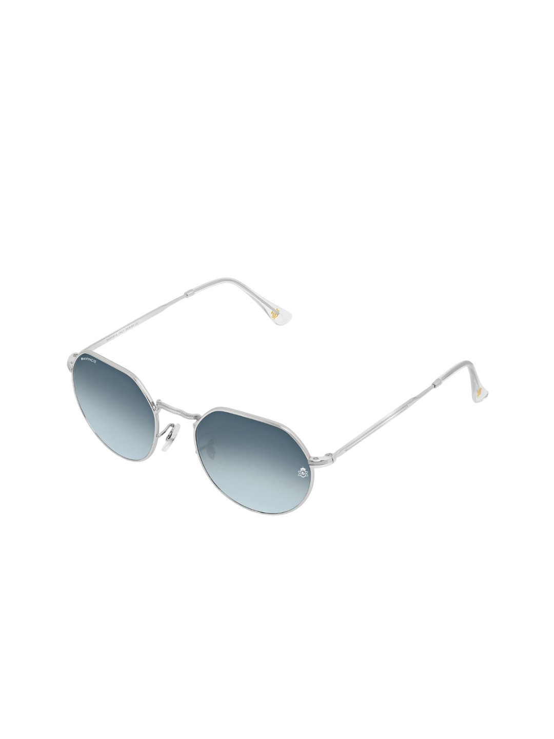 BAVINCIS Unisex Aviator Sunglasses with UV Protected Lens GM-3565-Silver-Grey-Gradient