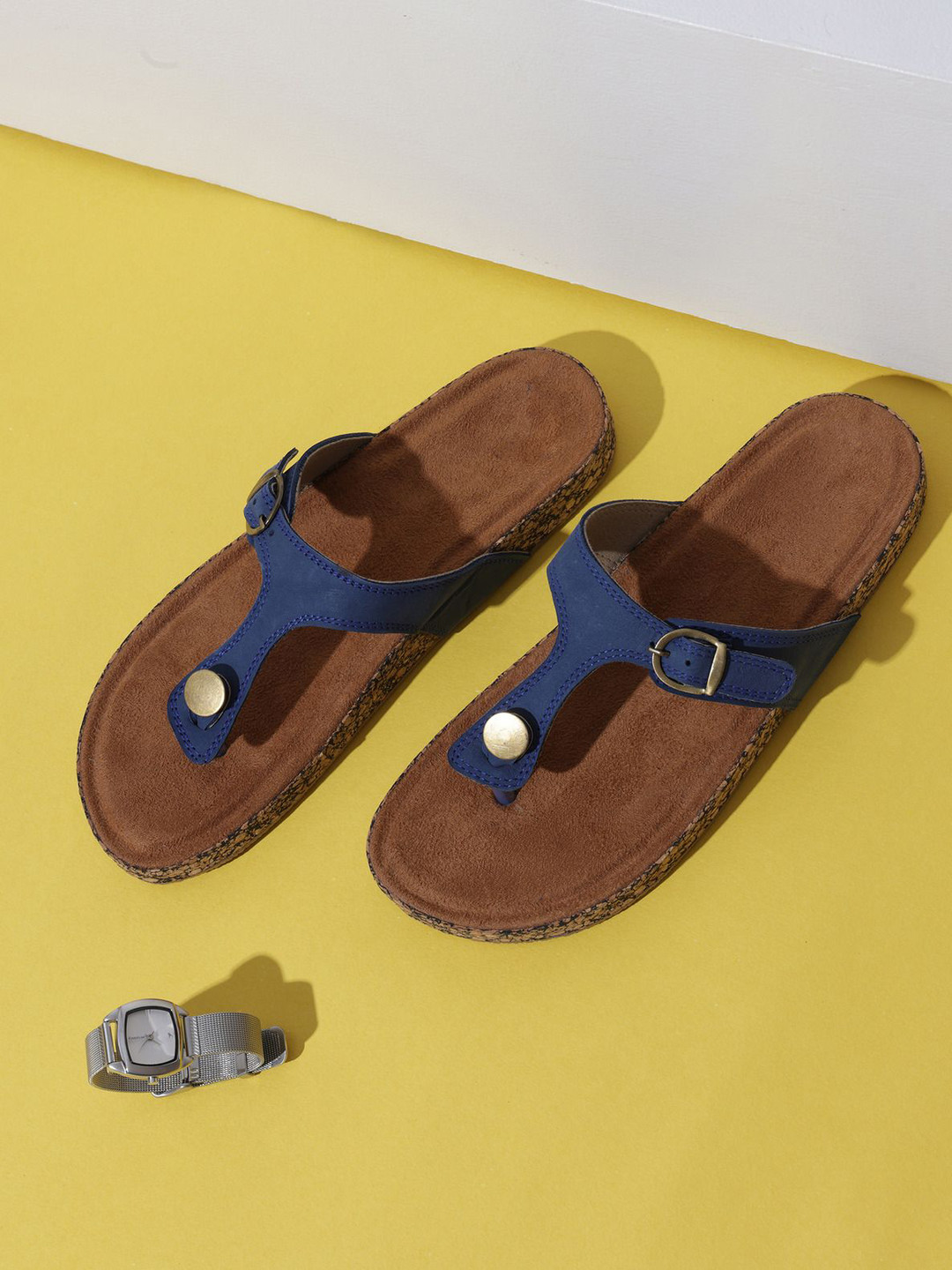 KNEETOES Women T-Strap Flats