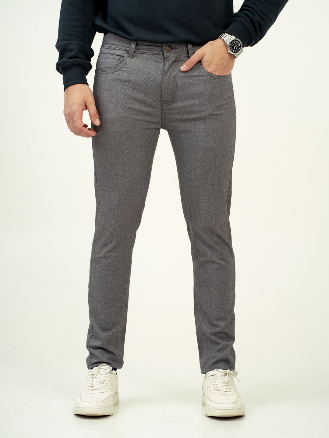 The Pant Project Men Led Grey Jeanos Slim Fit Stretchable Cotton Jeans