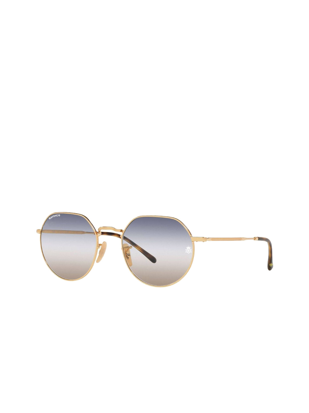 BAVINCIS Unisex Aviator Sunglasses with UV Protected Lens GM-3565-Gold-Blue-Brown-Gradient