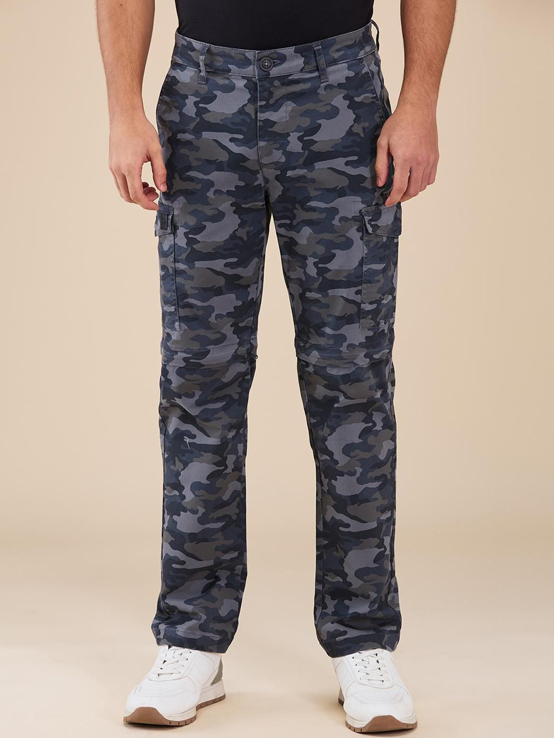 Being Human Men Camouflage Printed Classic Cargos Trousers