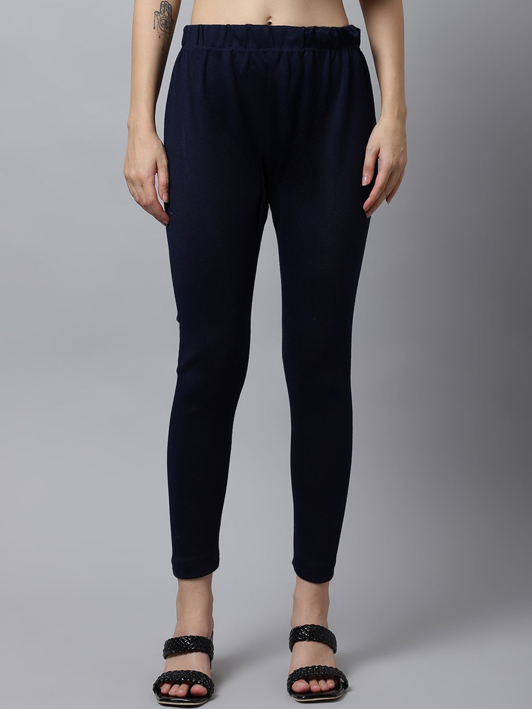Valles365 by S.C. Woolen Ankle-Length Leggings