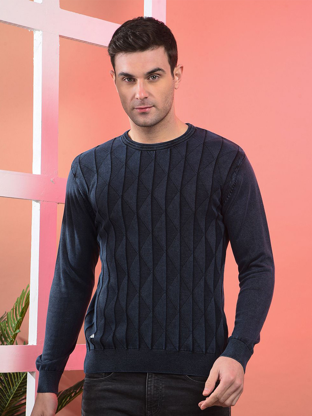 COBB Men Cable Knit Pullover
