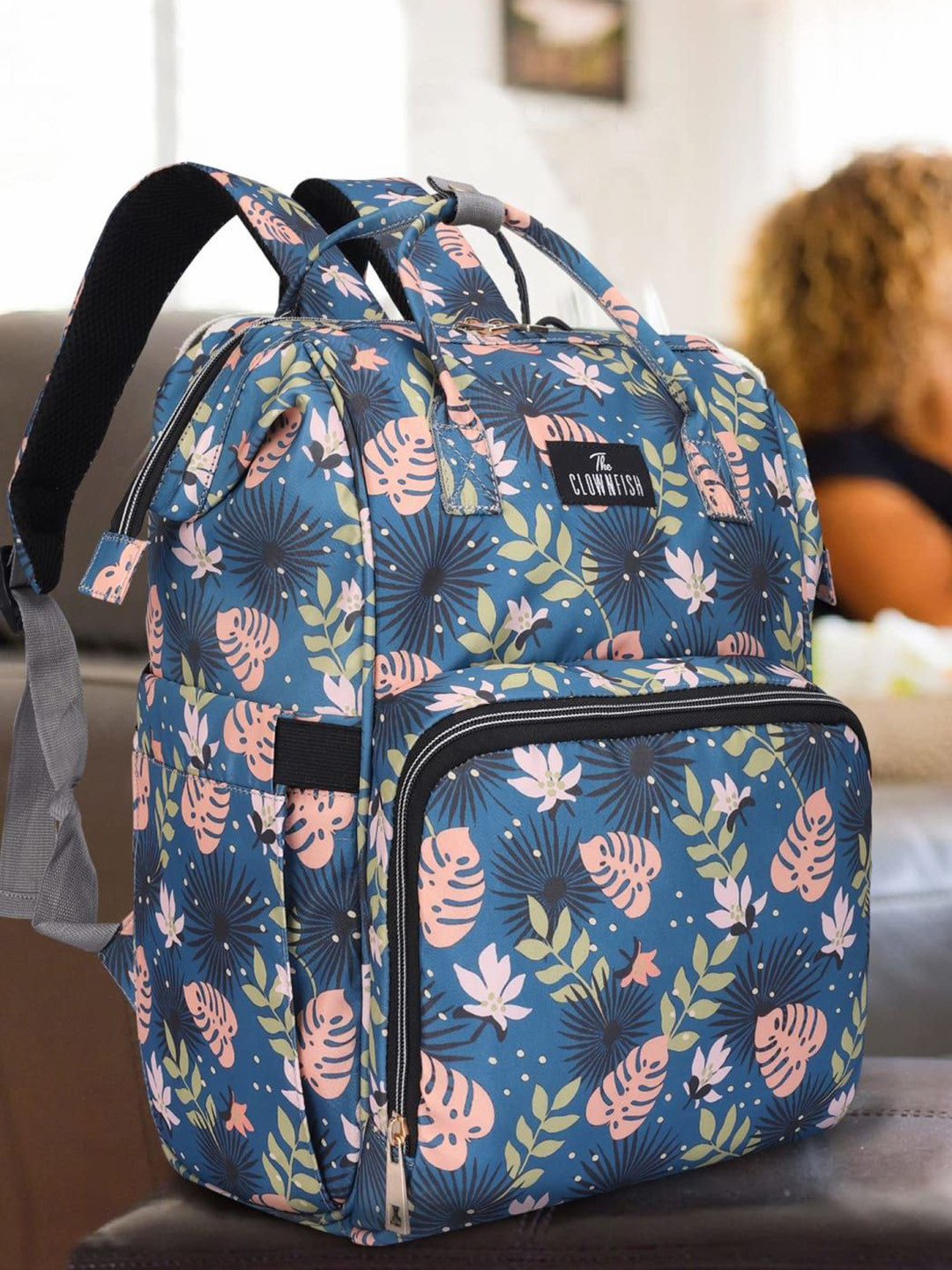 THE CLOWNFISH Baby On Board Printed Tote Diaper Bags