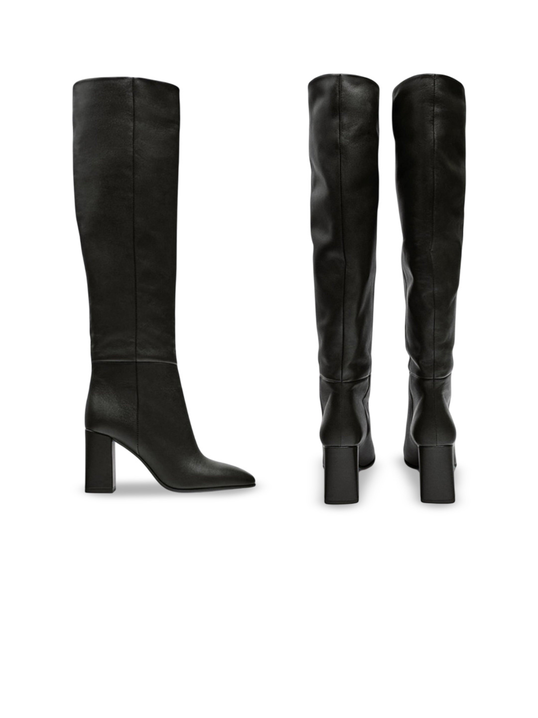 Miss Mosa By Akanksha  Women Black Isabelle Leather Boots