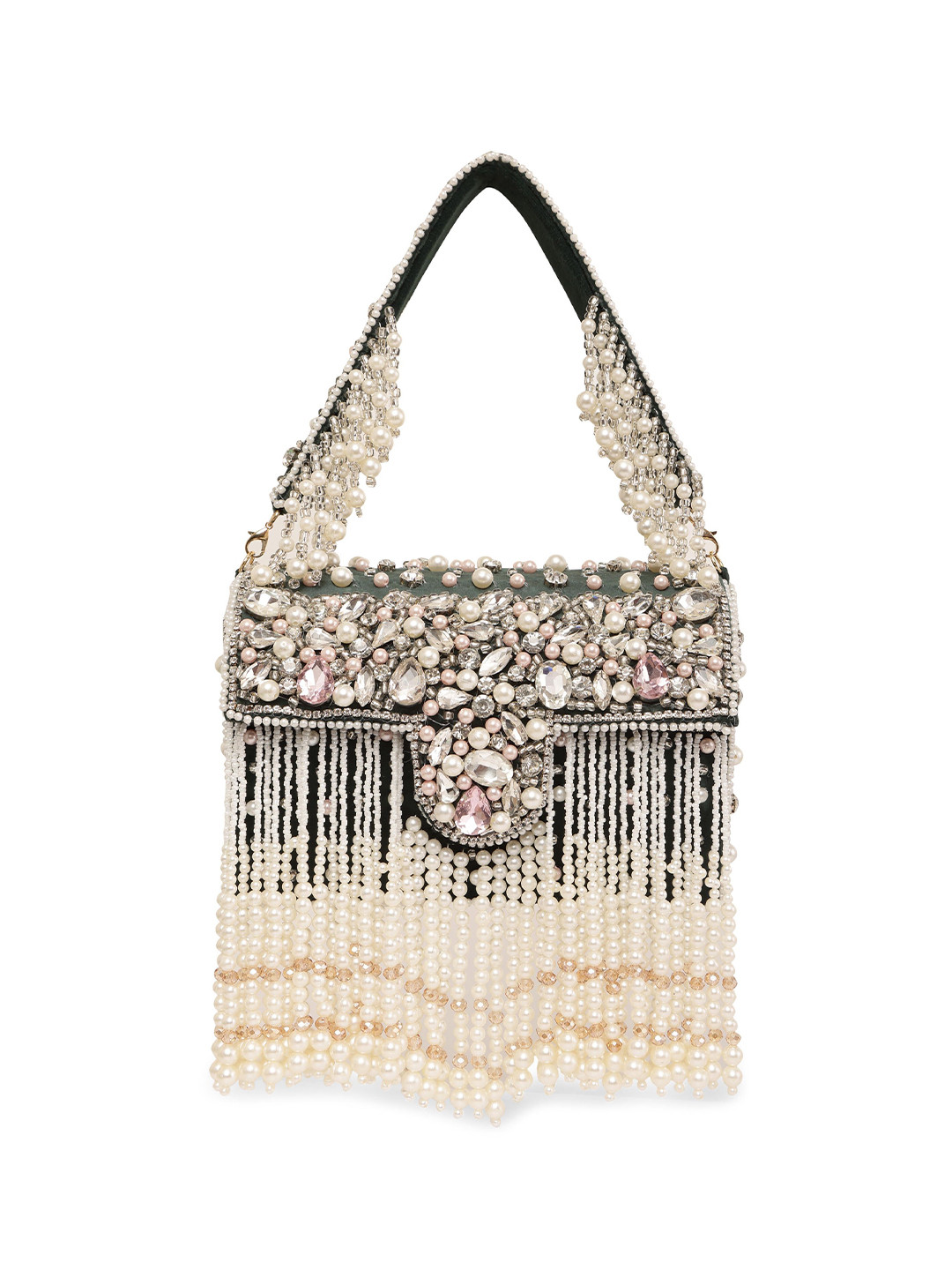 VASTANS Embellished Foldover Clutch