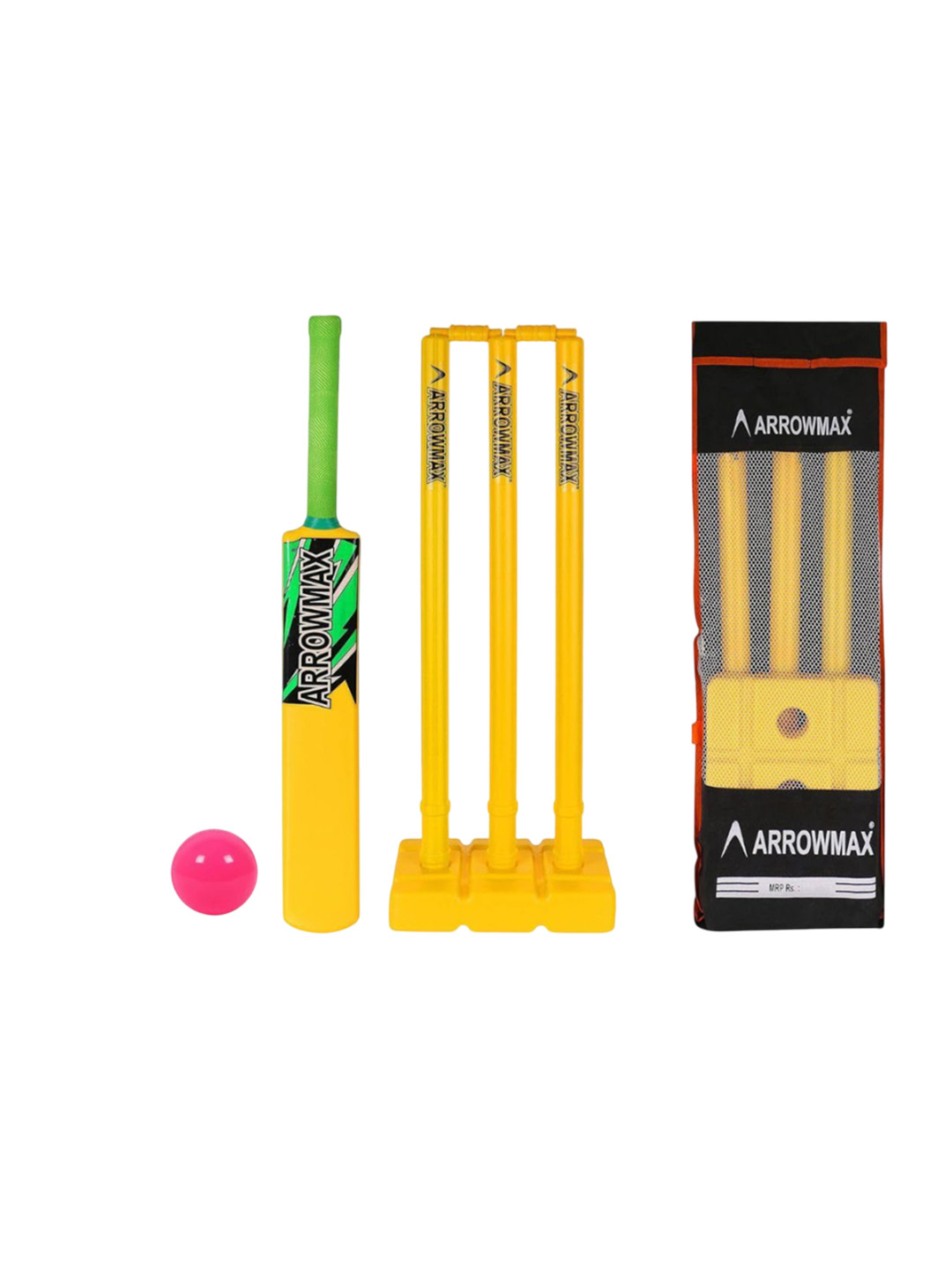 ARROWMAX Boys Cricket Set Plastic Bat Ball & Wicket