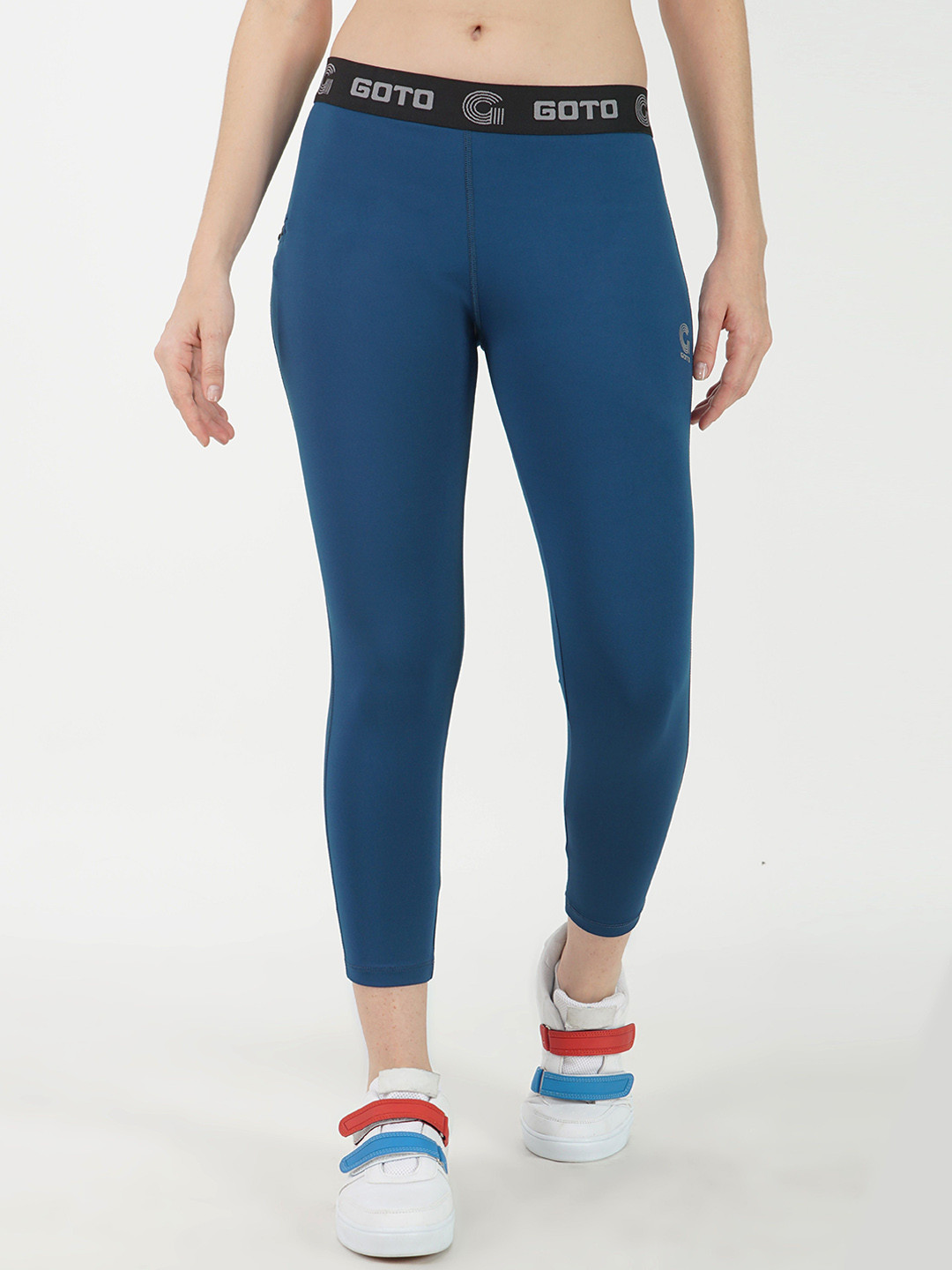 GOTO Women's High-Rise Dry-Fit Ankle-Length Tights