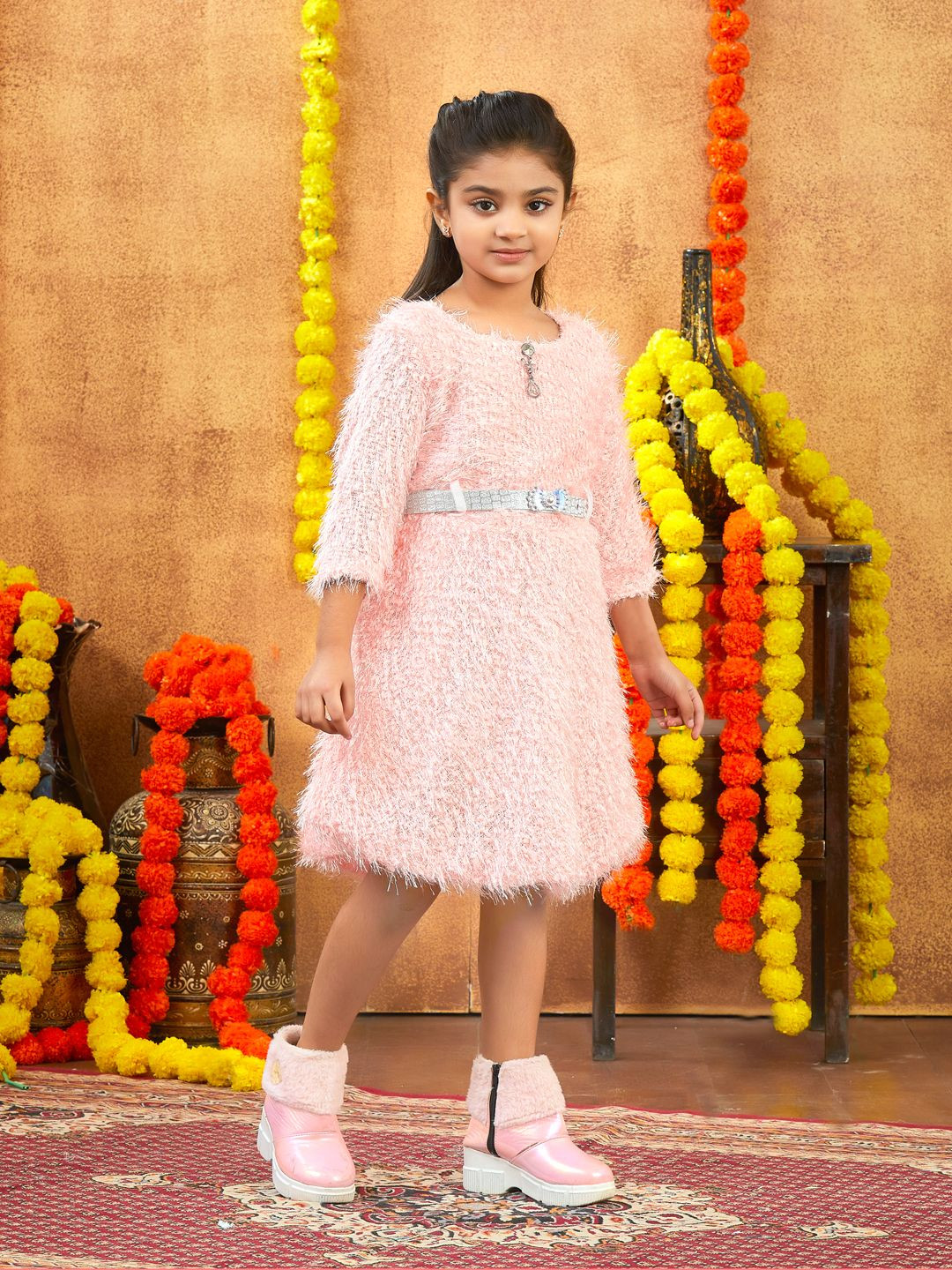 Sangria Girls Winter Woolen Dress