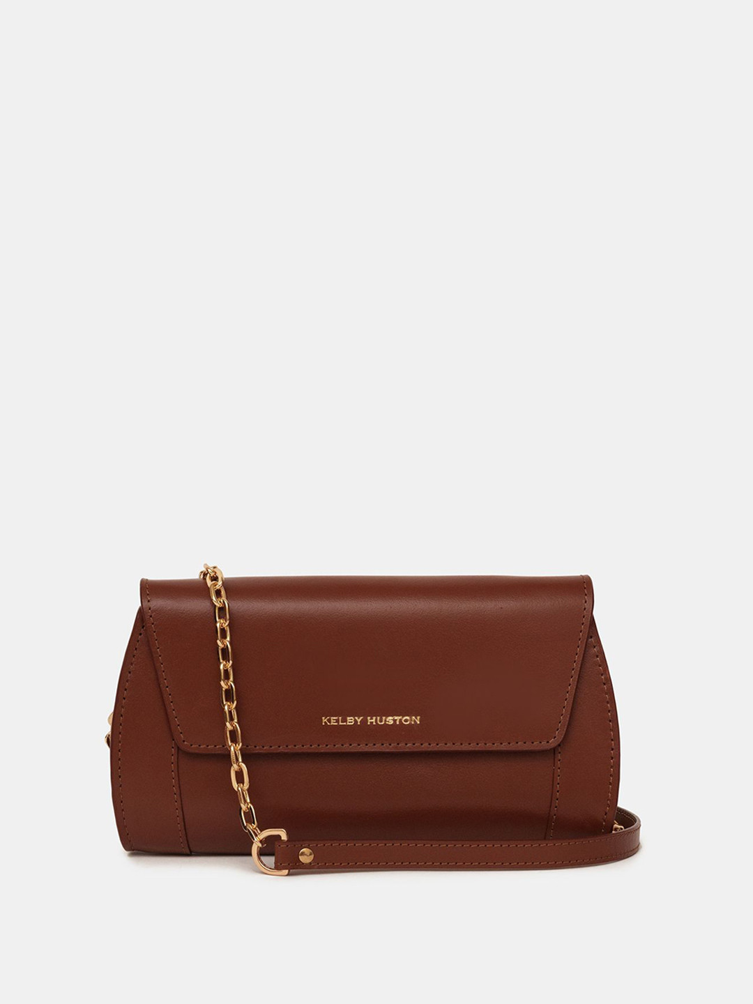 KELBY HUSTON Leather Structured Sling Bag with Quilted