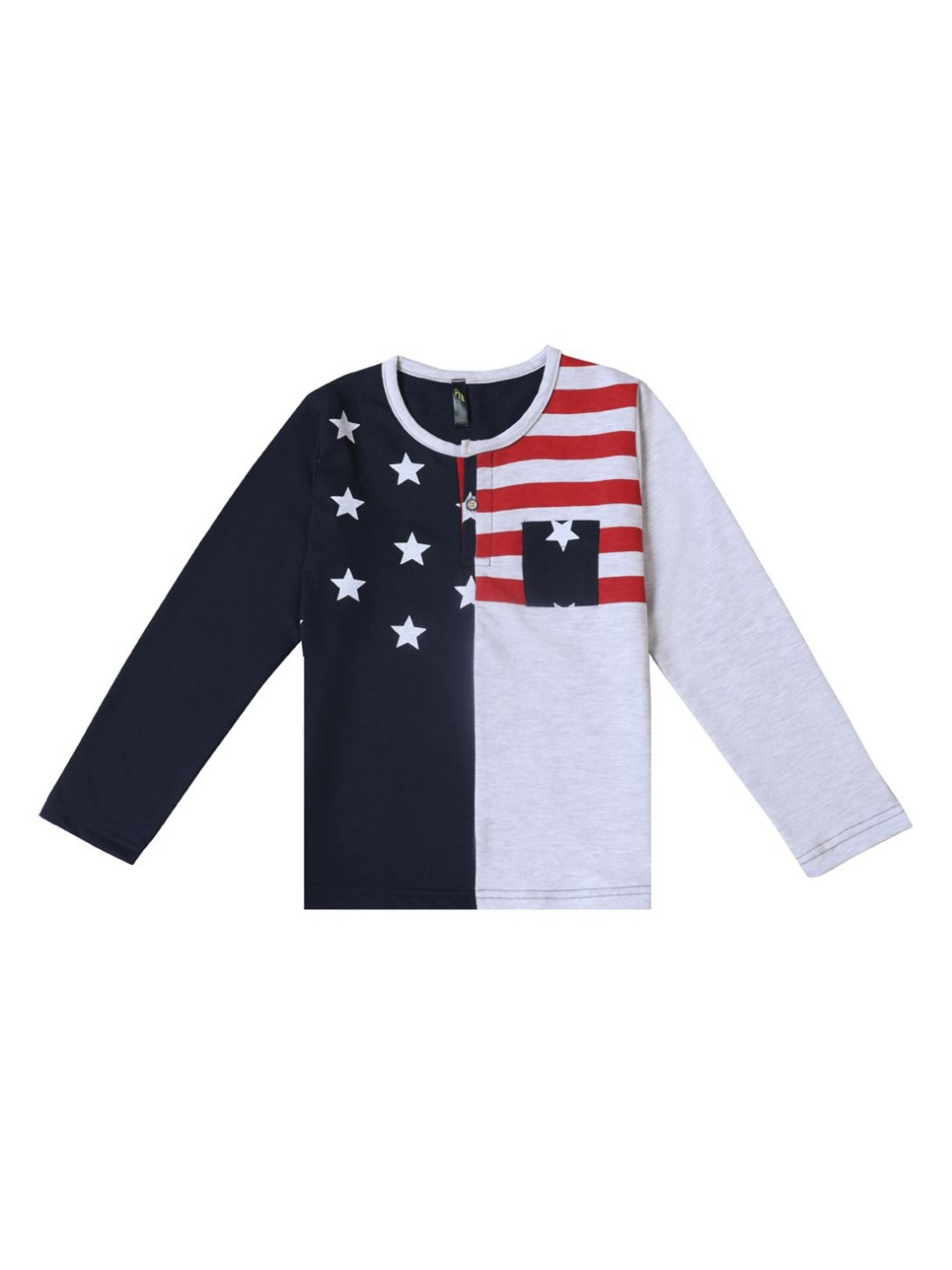 earth conscious Boys Printed Applique T-shirt