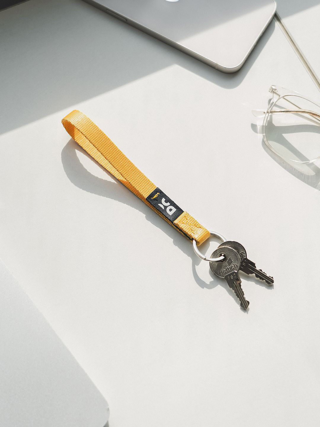 DailyObjects Yellow Printed Key Chain