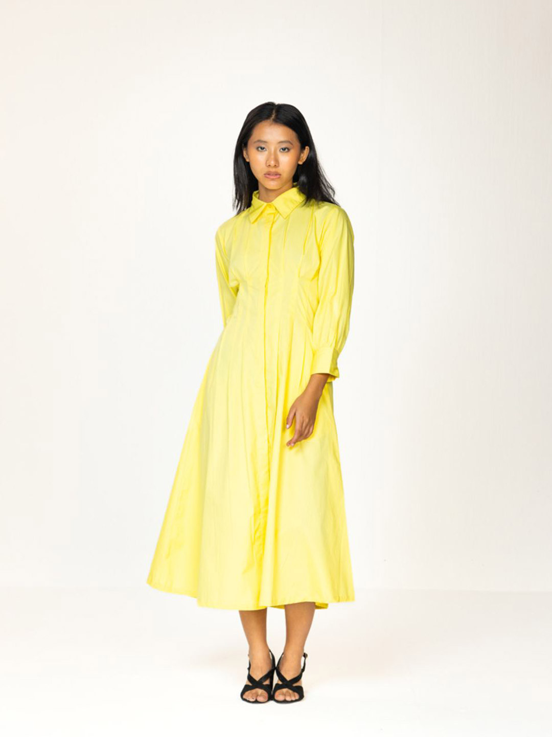 Past Modern Shirt Midi Dress