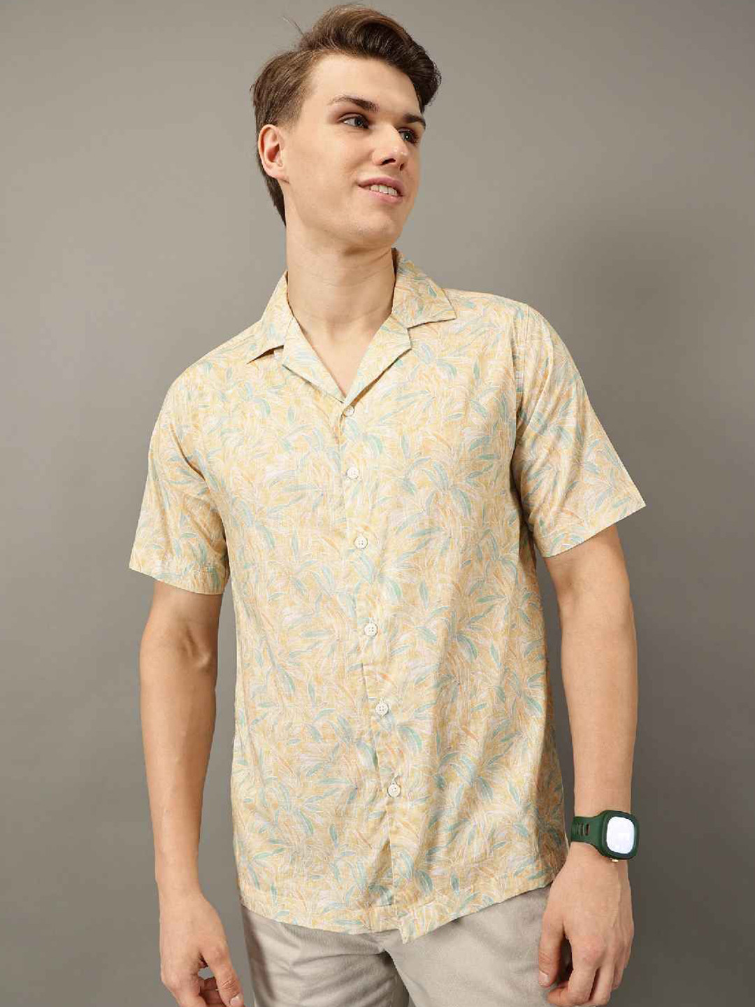 Jilmil Men Classic Floral Opaque Printed Casual Shirt