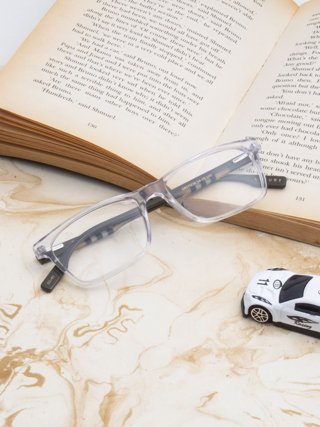 Ted Smith Unisex Colourblocked Rectangle Iconic Acetate Frames