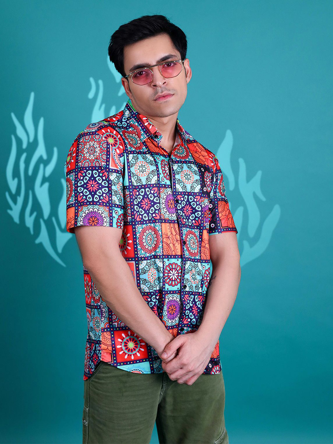 Fesner Men Comfort Opaque Printed Casual Shirt