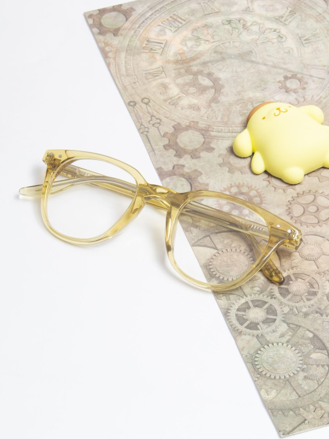 Ted Smith Unisex Yellow Wayfarer Premium Acetate Frames