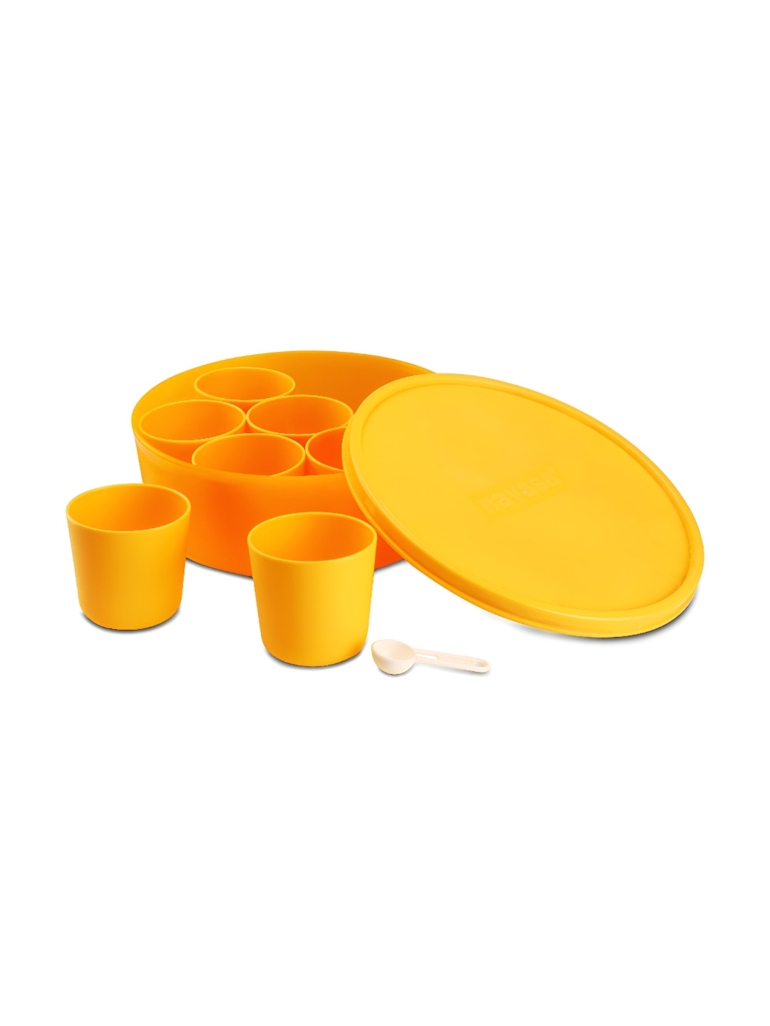 Nayasa Orange Plastic Air Tight Clip-On Box Container Set