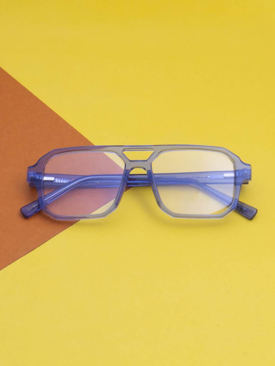 Ted Smith Unisex Blue Aviator Luxury Acetate Frames