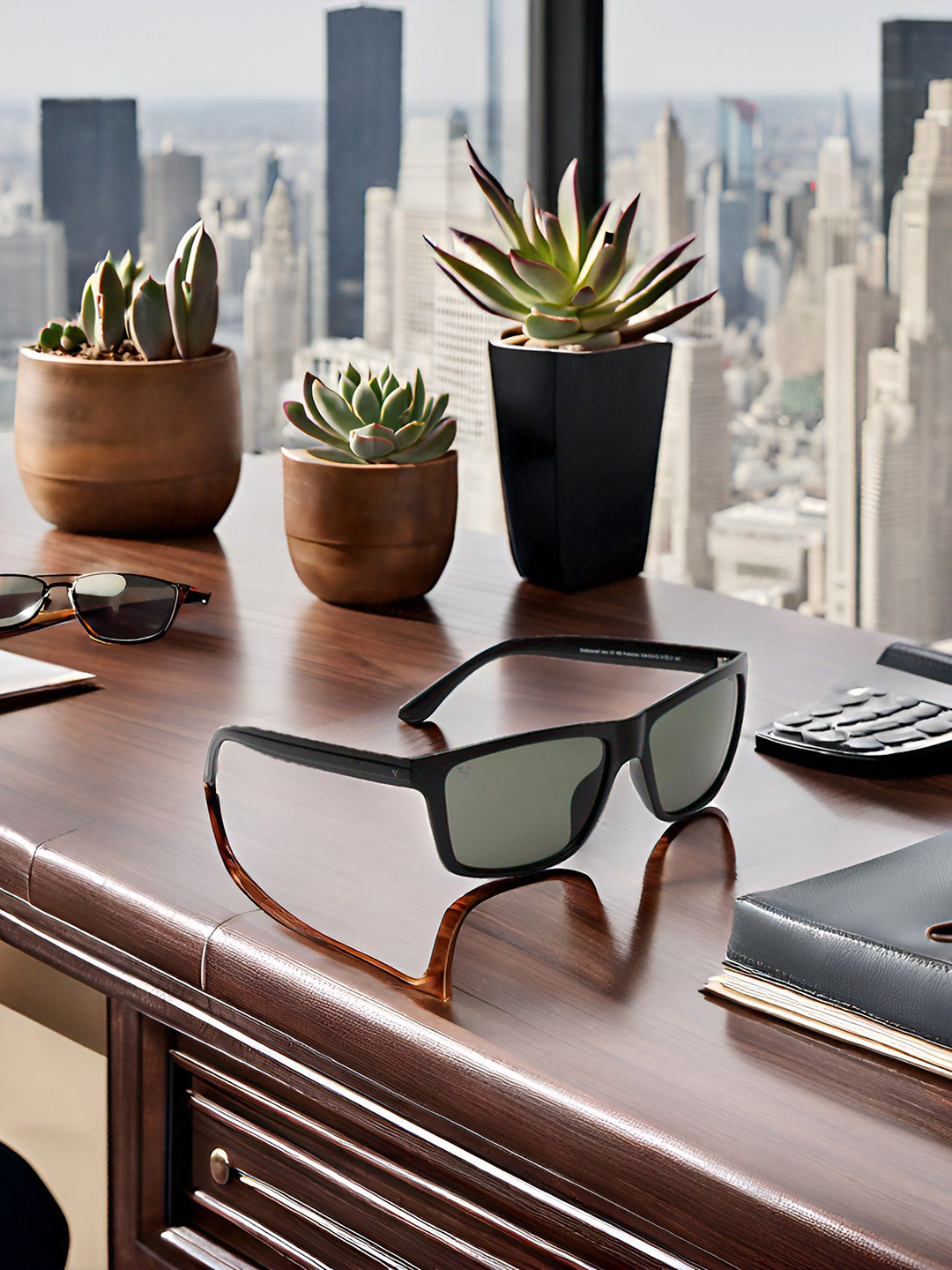 SUNNIES Unisex Rectangle Sunglasses with UV Protected Lens SNS-014-C5(D)